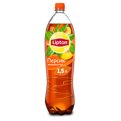 Холодный чай Lipton Черный Персик 1.5л