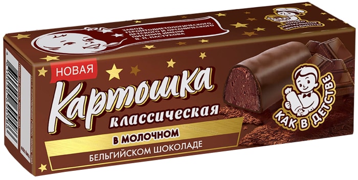 

Десерт Завод В.П. Пастухова Картошка классическая в молочном бельгийском шоколаде 10.5% 60 г