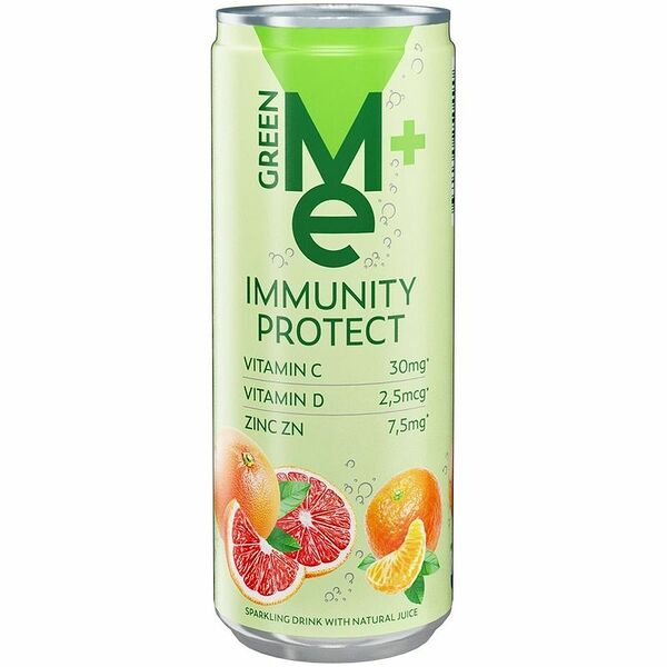 Напиток Гринми Плюс Иммунити Протект безалкогольный обогащенный среднегазированный, 330мл