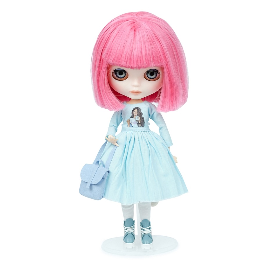 

Кукла Carolon Блайз кастом с розовыми волосами 30 см