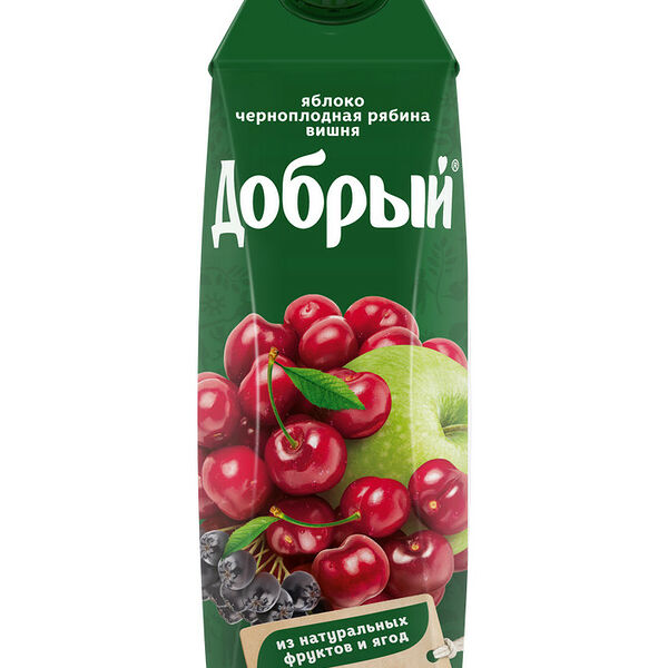 Нектар Добрый из яблок, черноплодной рябины и вишни 1 л.