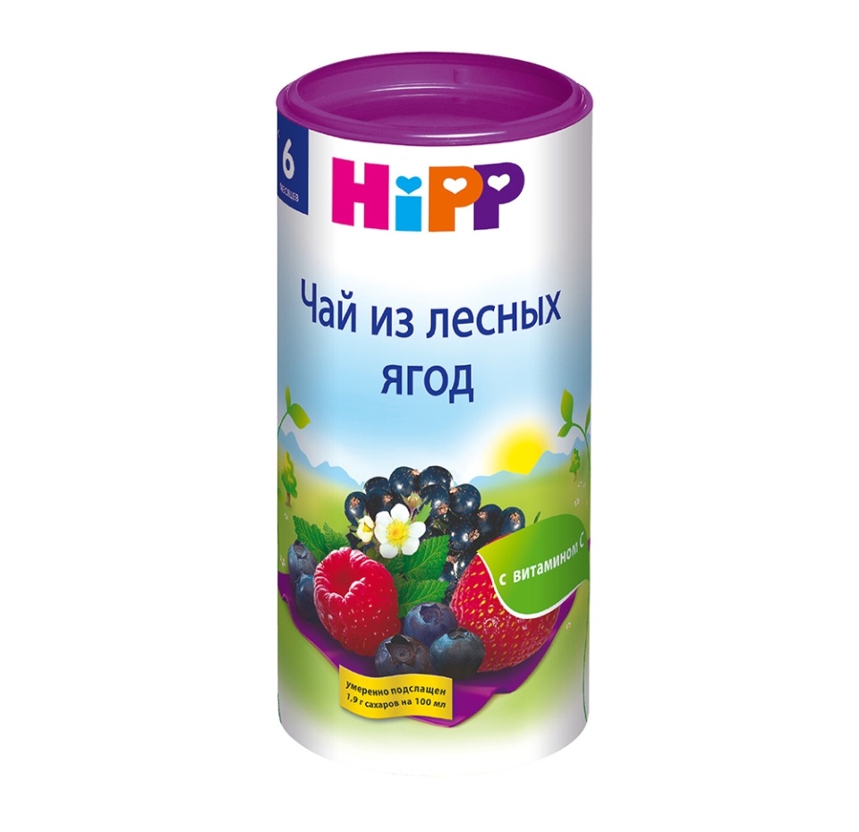 

Детский чай HiPP лесная ягода с витамином С, с 6 месяцев 200 г