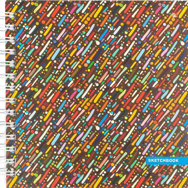 Скетчбук Listoff Яркие краски 190×190 мм, 80 листов