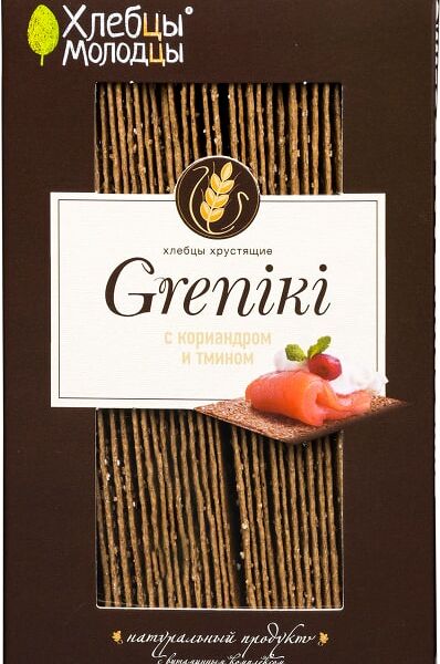 Хлебцы Молодцы Greniki Кориандр и Тмин 150г