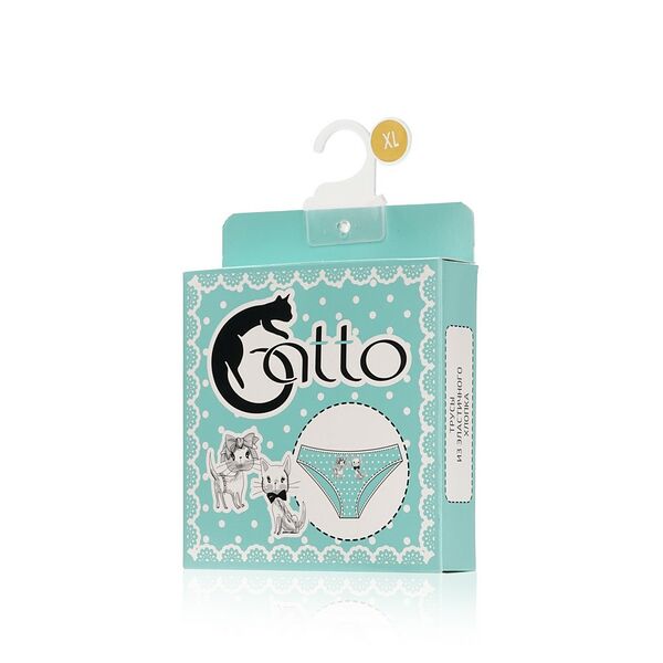Женские трусы-слипы Atto Gatto бирюзовые, XL