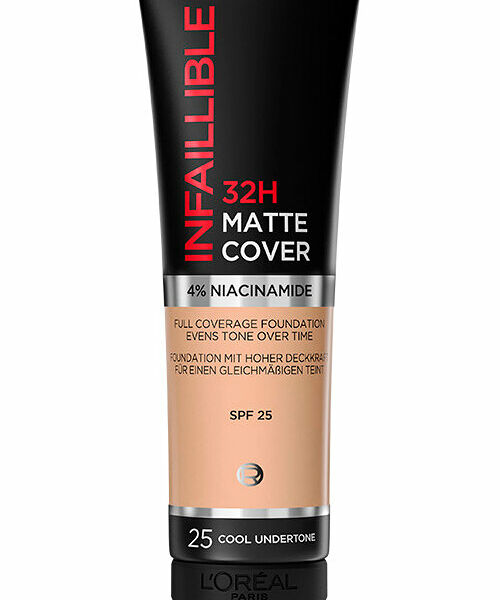 L'OREAL Тональный крем для лица Infaillible Matte 32H SPF25 25 Ivoire, 30 мл