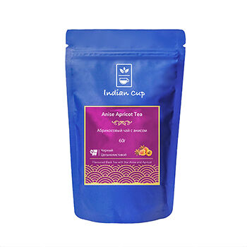 Чай черный Indian Cup абрикосовый с анисом 60г Индия