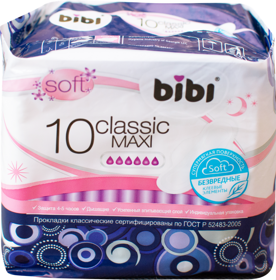 

Прокладки BIBI Classic Maxi Soft, 10 шт.