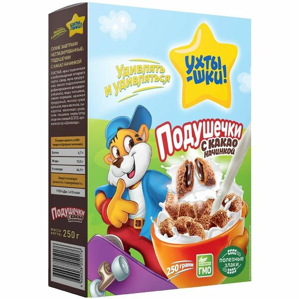 Подушечки Ухтышки с какао 250 г