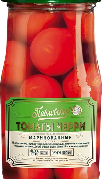 Томаты черри Павловские маринованные 500мл