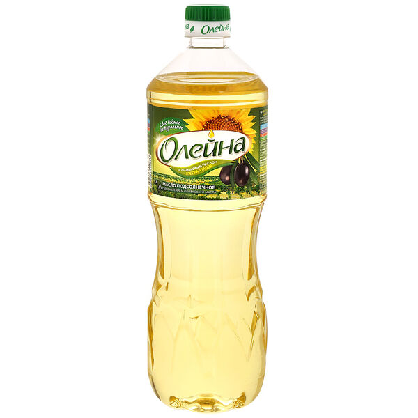 Масло подсолнечное Олейна с добавлением оливкового рафинированное 1 л
