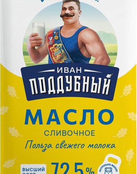 Масло Иван Поддубный Крестьянское 72.5%, 180г