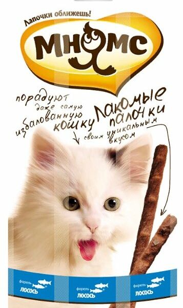 Лакомство для кошек Мнямс с лососем и форелью