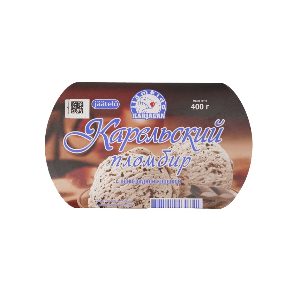 

Мороженое Пломбир Мороженое Карелии с шоколадной крошкой 400 г