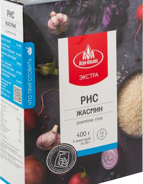 Рис Агро-Альянс Жасмин 5пак*80г