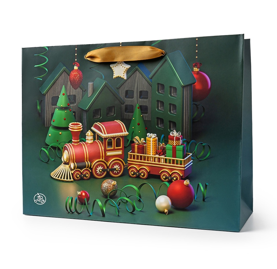 

Пакет подарочный «Азбука вкуса» «Новогоднее путешествие» 40х30х14см