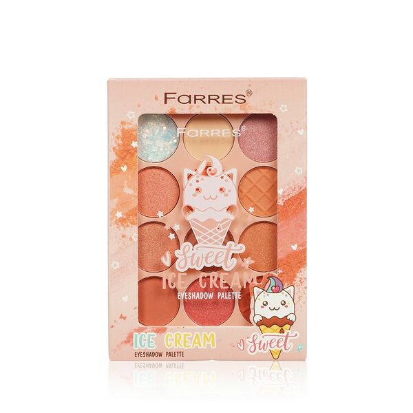 Палетка теней для век Farres Sweet Ice Cream 02 12 цветов 18г