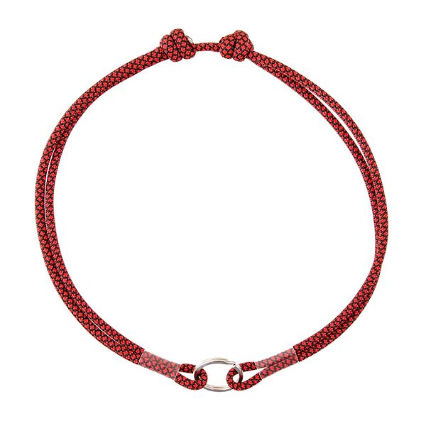 Шнурок для адресника из парашютного паракорда, размер 45-75 см бордовый