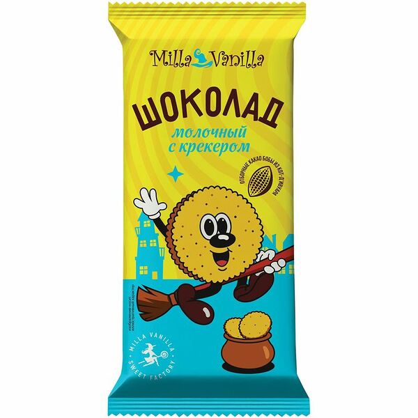 Шоколад Milla Vanilla молочный с кусочками крекера 85г