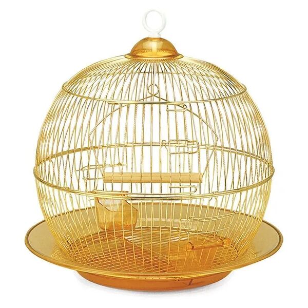 Клетка 350G для птиц круглая, золото, d350*330мм