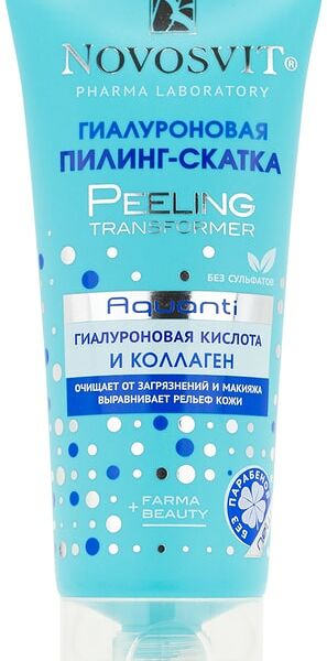 Пилинг-скатка для лица Novosvit гиалуроновая 100мл