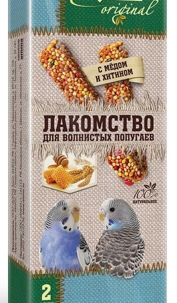 Triol Original палочки с медом и хитином для волнистых попугаев (2 шт.)