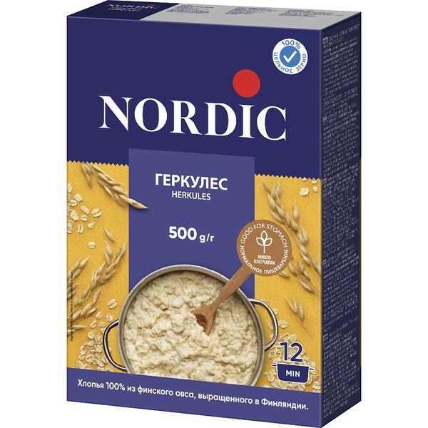 Хлопья овсяные Nordic Финский Геркулес 500г