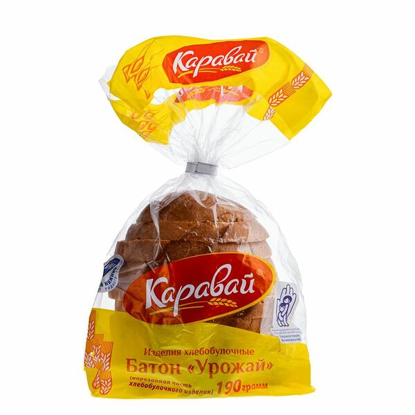 Хлеб Каравай Урожай пшеничный, в нарезке, половинка