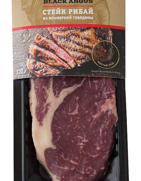 Стейк из мраморной говядины Мираторг Рибай