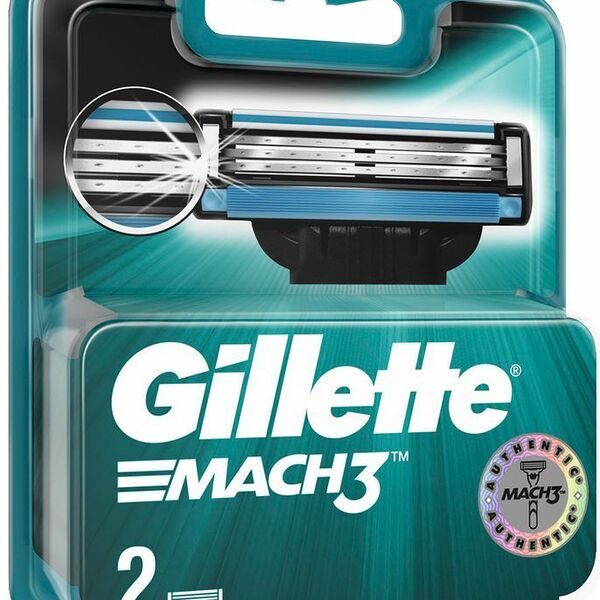 Сменные кассеты для бритвы Gillette Mach3, 2 шт.