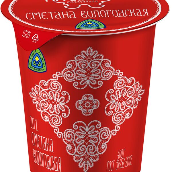 Сметана Тотемский Маслозавод 20%