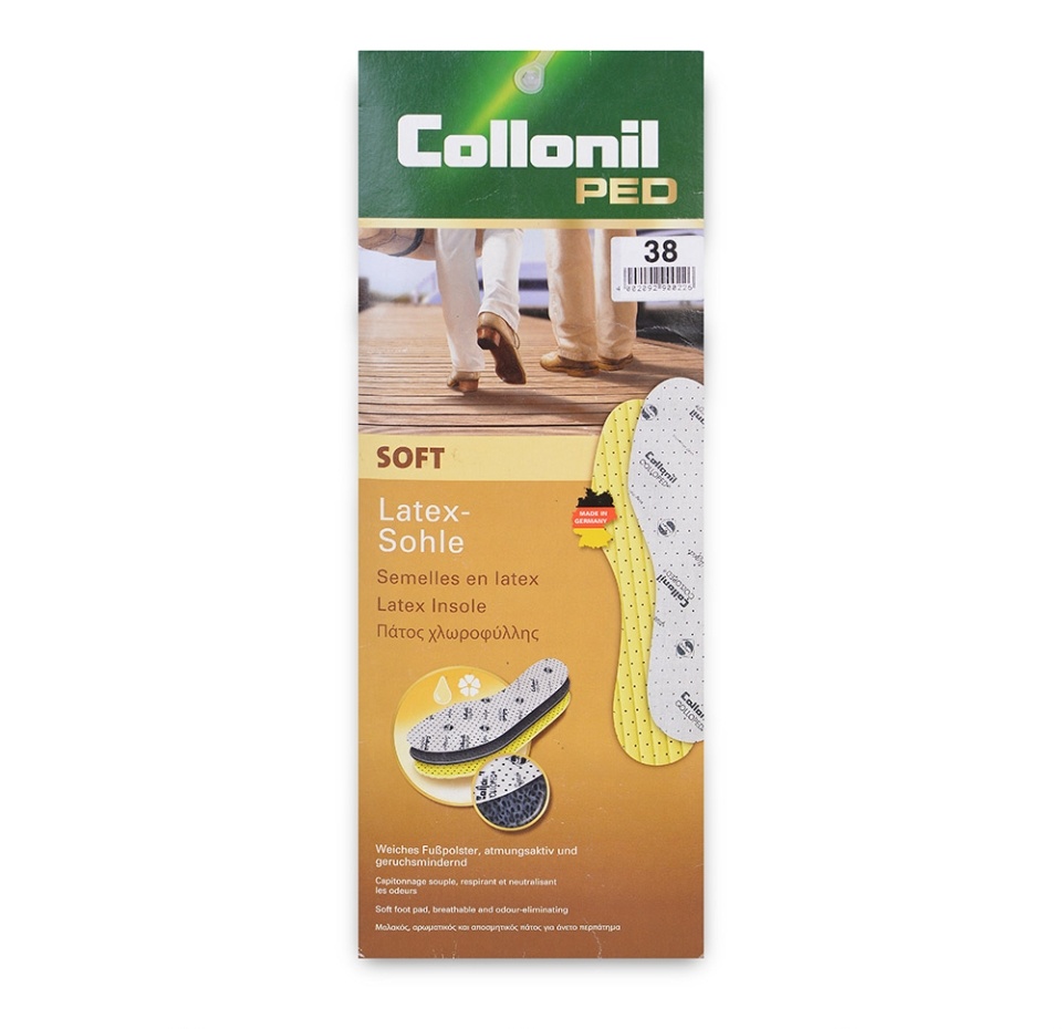 

Стелька Collonil Soft мягкая из пористого латекса с покрытием из натурального хлопка размер 38