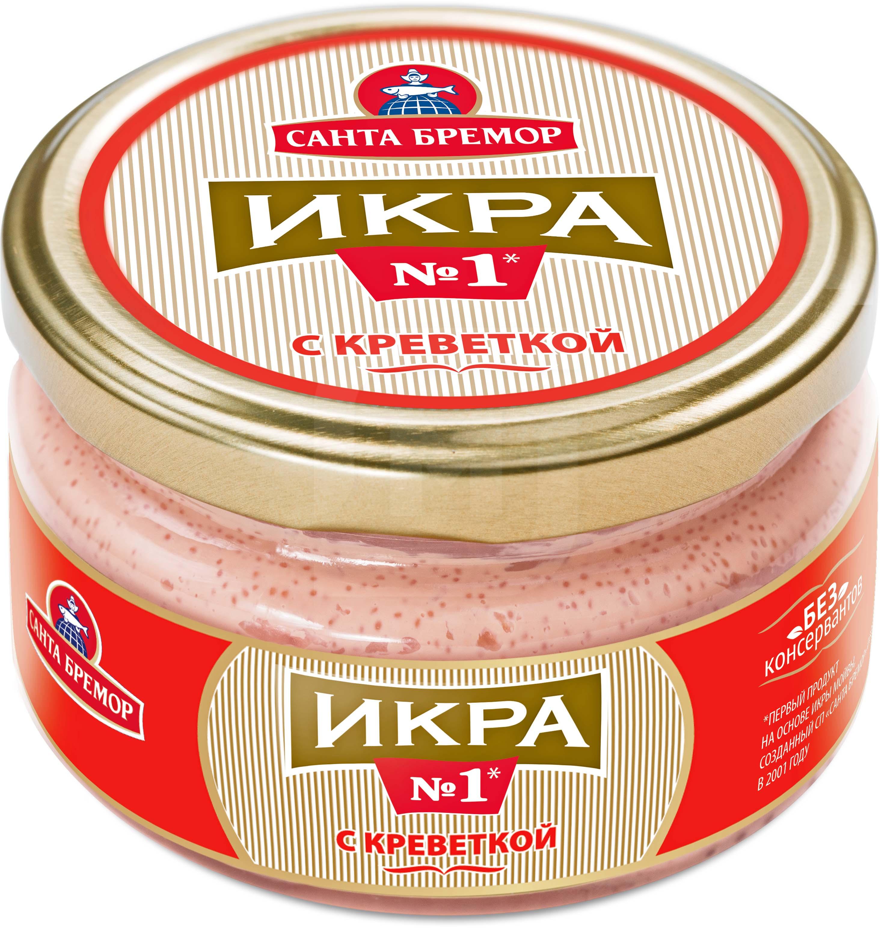 

Икра мойвы Санта Бремор с креветкой
