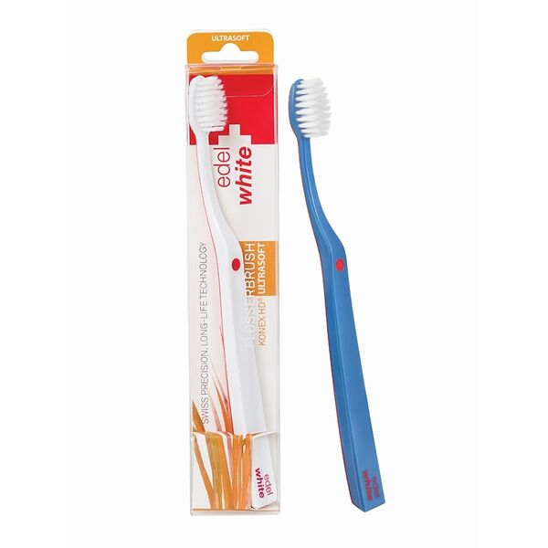 Зубная щетка edel+white Ultrasoft ультрамягкая с защитным колпачком, Швейцария