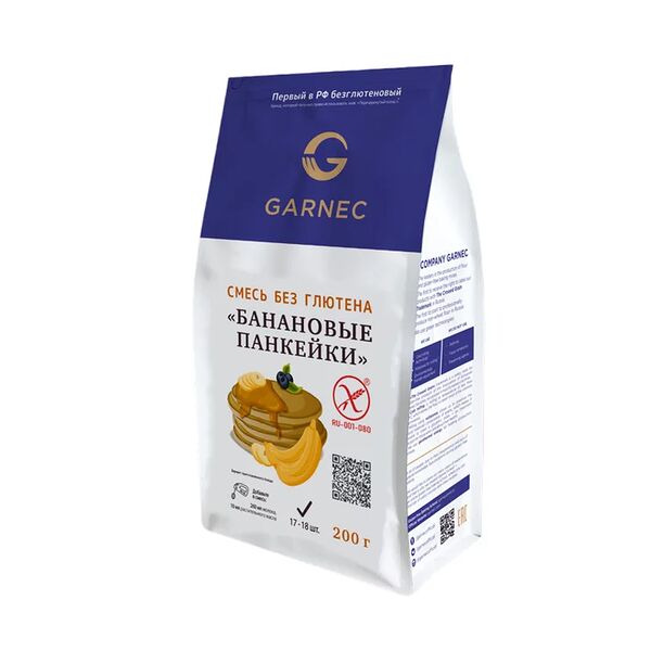 Смесь для выпечки Garnec Банановые панкейки без глютена 