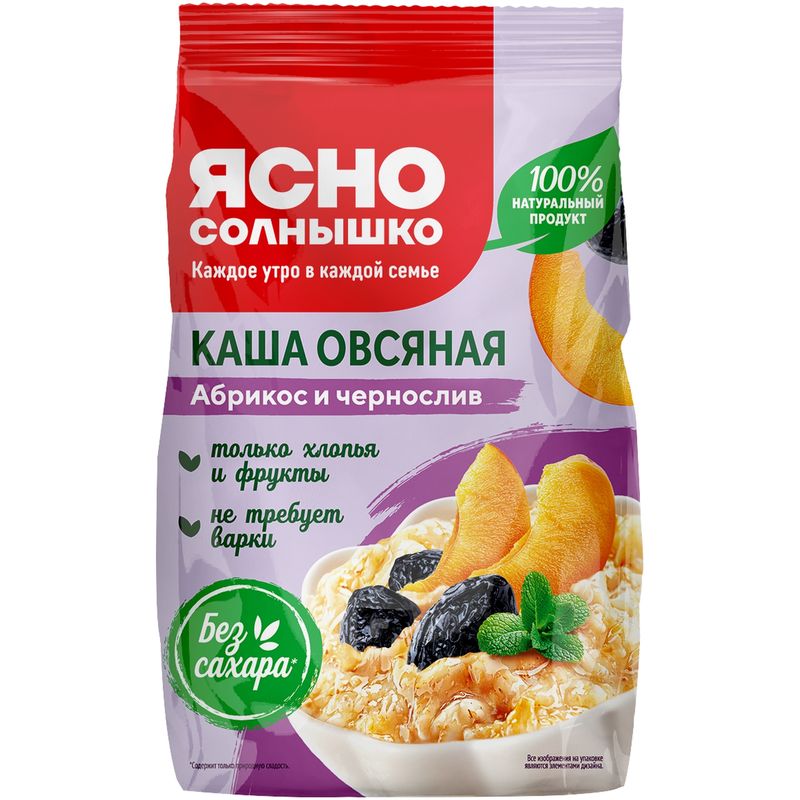 

Каша Ясно Солнышко овсяная с абрикосом и черносливом 300 г