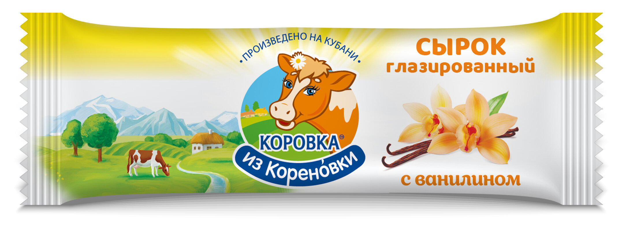 

Сырок творожный Коровка из Кореновки с ванилином глазированный 18% БЗМЖ 40 г