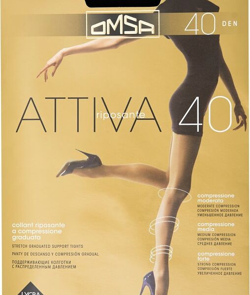 Колготки Omsa Attiva 40 Nero Черные Размер 2