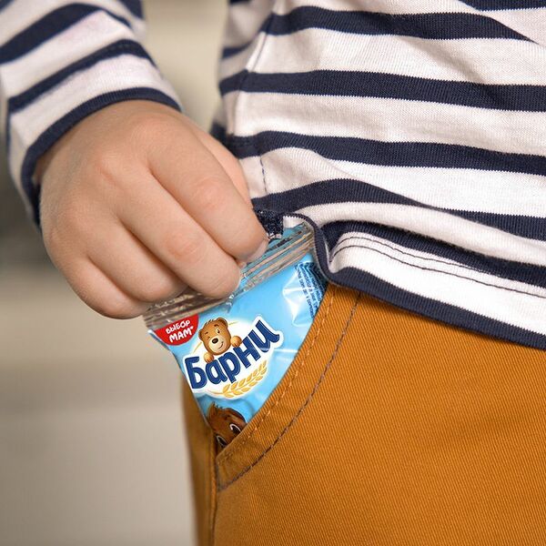 Пирожное с шоколадной начинкой Медвежонок Барни ТМ Большевик