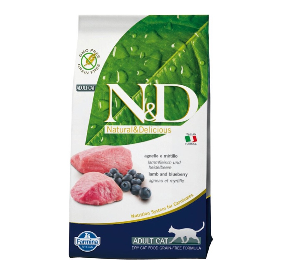 

Сухой корм для кошек Farmina N&d prime Lamb & Blueberry беззерновой ягненок, черника, для взрослых кошек 1.5кг
