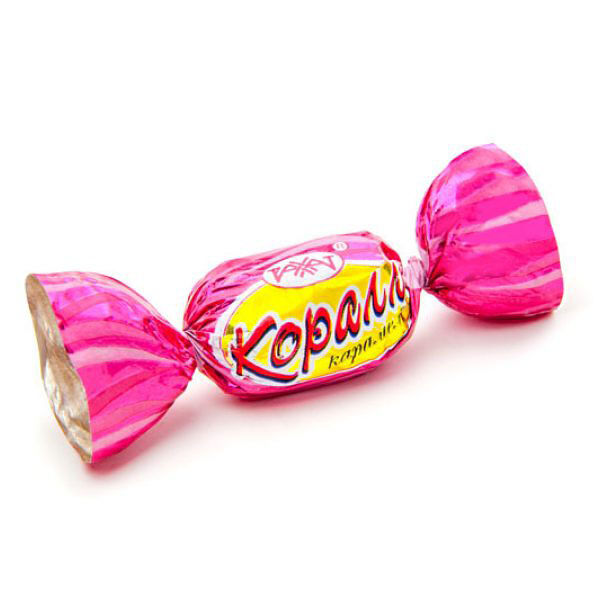 Карамель Рахат коралл с ореховой начинкой 250 г