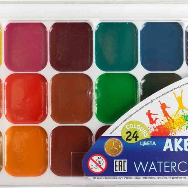 Акварель медовая Луч Классика, без кисти, 24 цвета