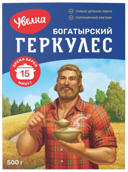 

Геркулес Увелка Богатырский 15 минут 500 г