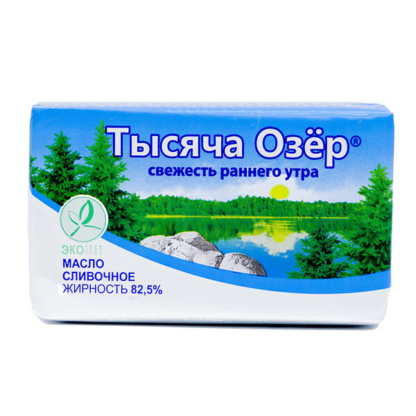 Масло сливочное Тысяча Озер 82,5%