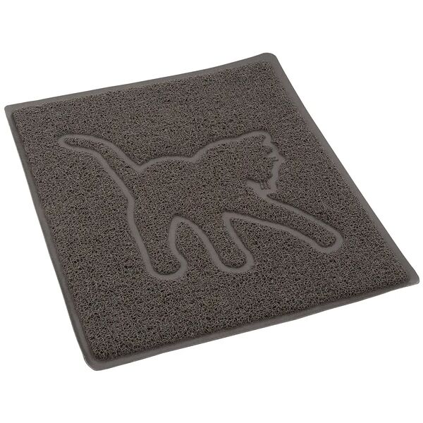 Коврик под туалет с киской серый 48х35,5 см