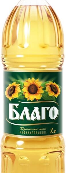 Масло подсолнечное Благо дезодорированное вымороженное, 1л
