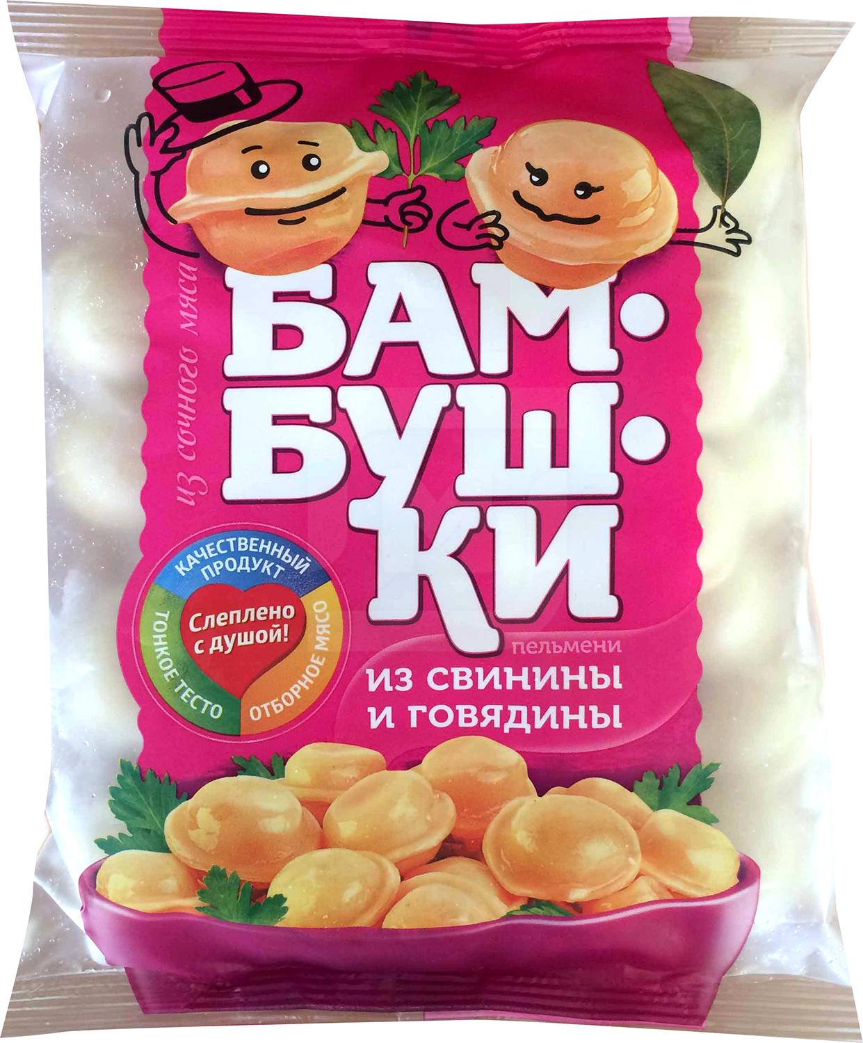 

Пельмени Бамбушки свино-говяжьи