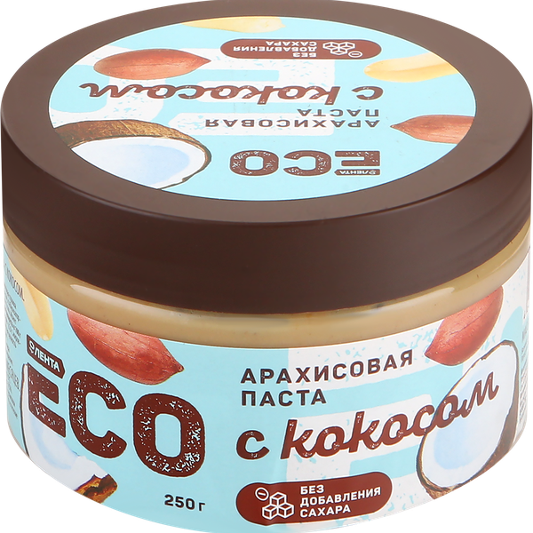 Паста арахисовая ЛЕНТА EСО с кокосом