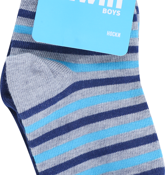 Носки детские INWIN р. 15 в полоску, синие, Арт. мод.008, 2пары