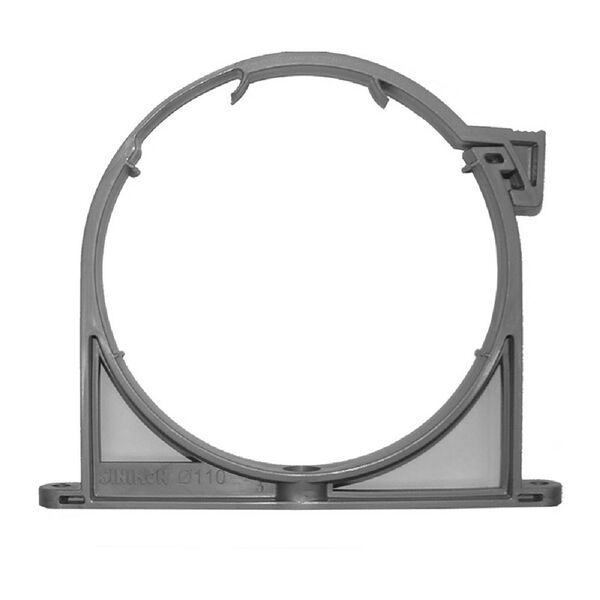 Хомут пластиковый с верхней защелкой для канализационных труб, 110 мм